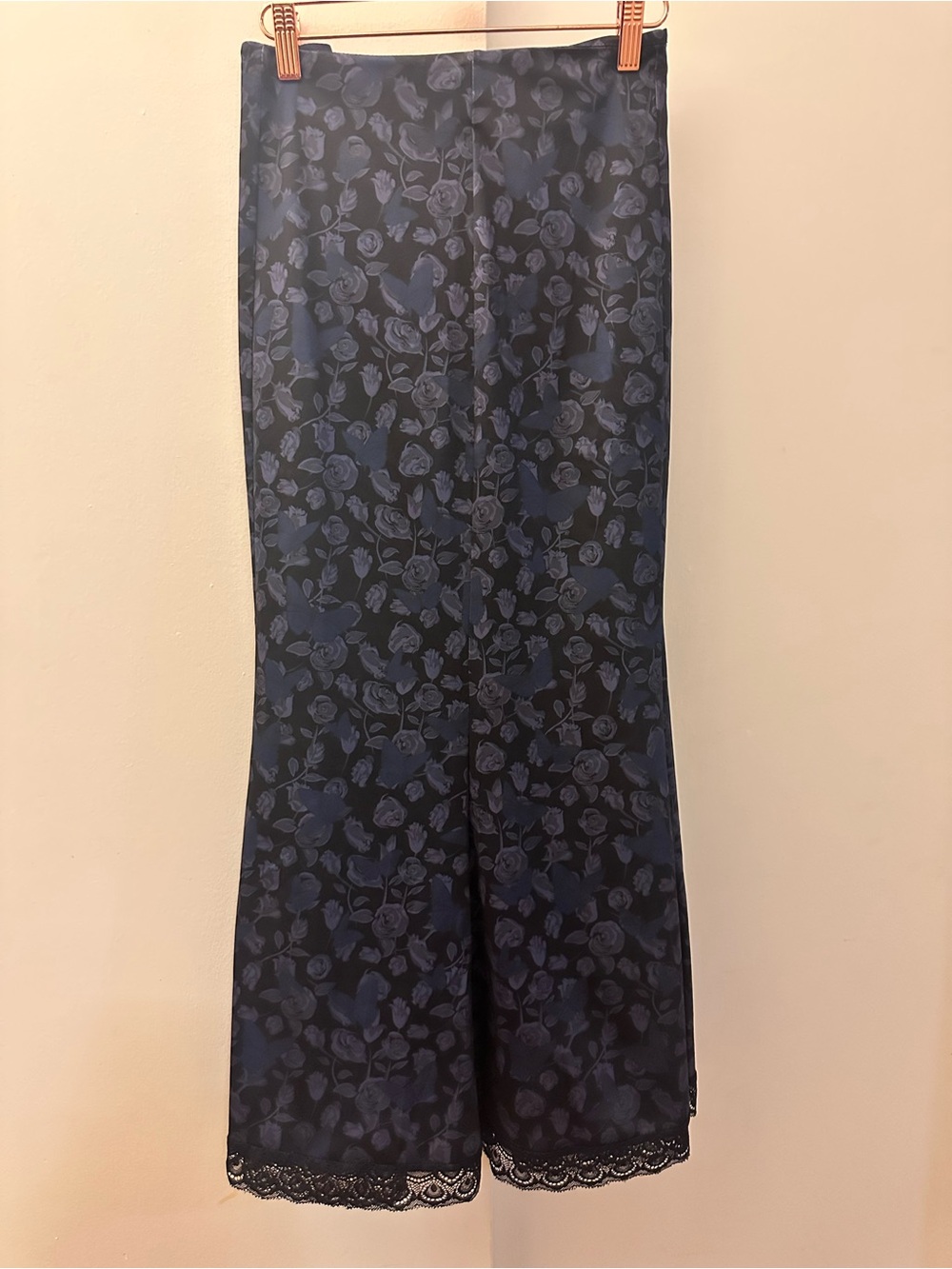 ROMWE Corpse Bride Butterfly & Flowers Aline Skirt Romantic Vacation Fairycore